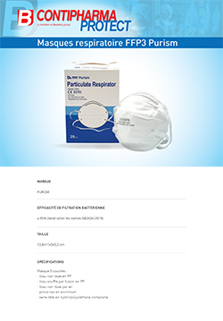 masques respiratoires FFP3 Purism