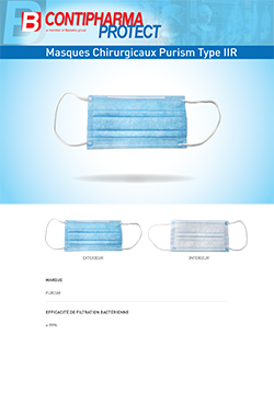masques chirurgicaux Purism Type IIR