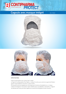 cagoule avec masque intégré