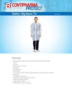 tablier 35g blanc TU